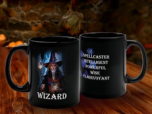 DND Wizard mug side by side view