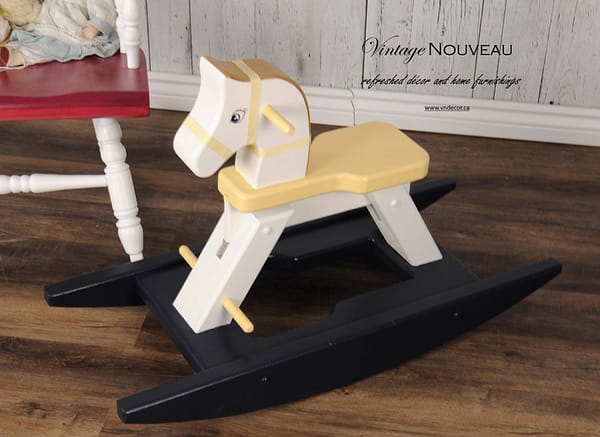 Vintage Wooden Toddler Riding Rocking Horse - Image 2