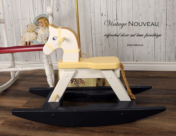 Vintage Wooden Toddler Riding Rocking Horse