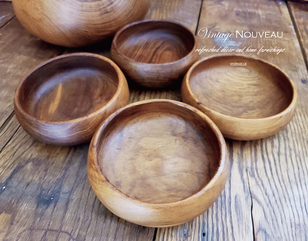 MCM Teak Salad Bowl Set - Image 3