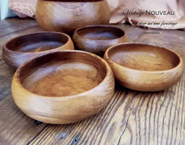 MCM Teak Salad Bowl Set - Image 7