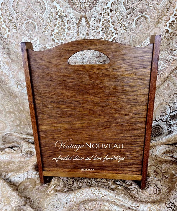 Vintage Inlaid Solid Mahogany Rack - Image 4