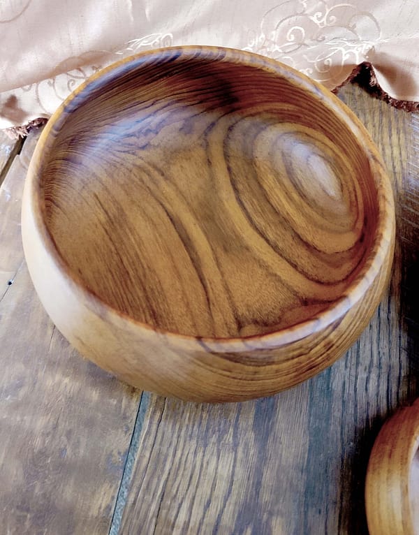 MCM Teak Salad Bowl Set - Image 6