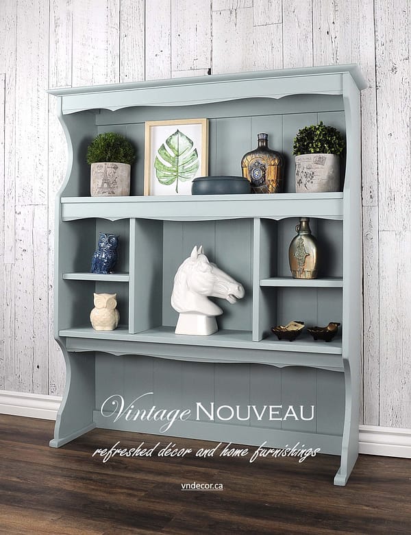 Blue Solid Wood Shelf