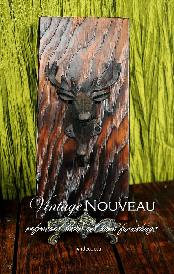 Shou Sugi Ban Metal Deer Hanger - Image 4
