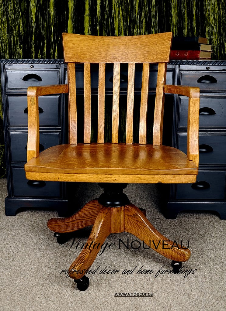 Antique bankers chair hot sale