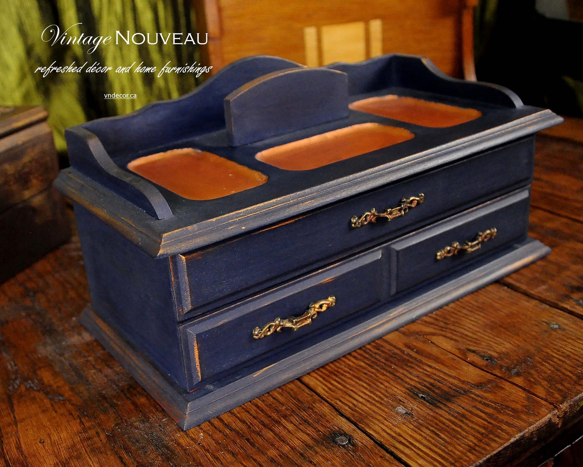 Vintage Style Wood Valet Box  Dresser valet, Wooden dresser, Mens